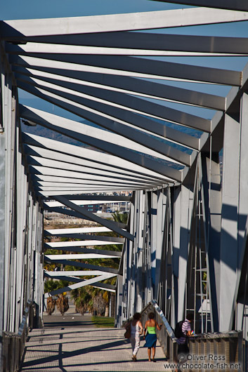 Pedestrian bridge at the Barcelona Forum