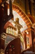 Travel photography:Facade detail of the Palau de la Musica Catalana, Spain