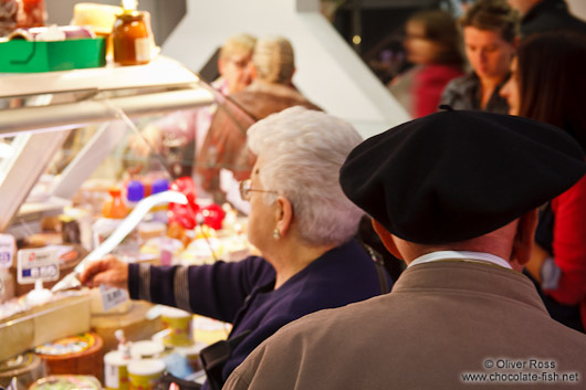 People at the Bilbao food market