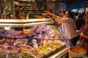 Travel photography:Olives for sale at the Bilbao food market, Spain