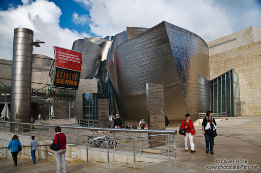 The Bilbao Guggenheim Museum visitor entrance