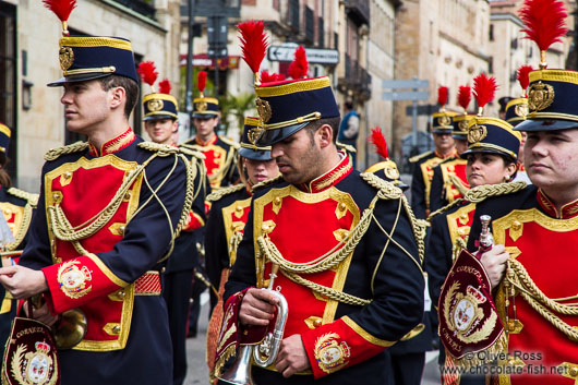Musical procession during the Semana Santa (Easter) in Salamanca