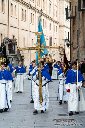 Religious procession during Semana Santa (Easter) in Salamanca