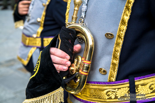 Musical procession during the Semana Santa in Salamanca