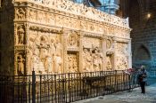 Travel photography:Relief inside Avila Cathedral, Spain