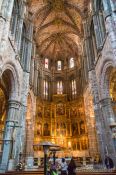 Travel photography:The main altar inside Avila Cathedral, Spain