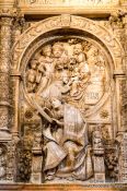 Travel photography:Sculpture inside Avila Cathedral, Spain