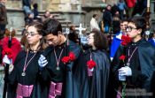 Travel photography:Religious procession during the Semana Santa in Salamanca, Spain