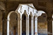 Travel photography:Interiour patio of the Casa de las Conchas in Salamanca, Spain