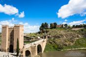 Travel photography:Bridge across the Tajo river in Toledo, Spain