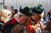Travel photography:Priests at the Good Friday procession during semana santa in Las Palmas, Spain