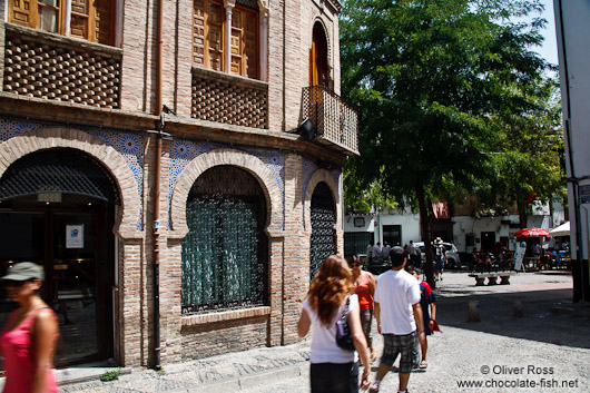 Central square in Granada`s Albayzin district