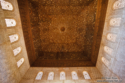 Roof of the Nazrin palace in the Granada Alhambra