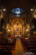 Travel photography:Inside the main chapel at Lluc Monastery, Spain
