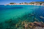 Travel photography:Turquoise waters in the Port de Soller harbour, Spain