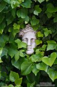Travel photography:Overgrown marble face outside the Valldemossa Cartuja Carthusian Monastery, Spain