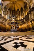 Travel photography:Altar of the main church at Montserrat monastery, Spain