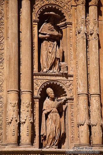 Facade detail at the cathedral La Seu in Palma
