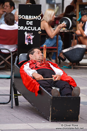 Busker on the Plaza Major in Palma