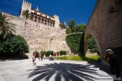 Travel photography:Old arch near the Almoina pallace in Palma, Spain