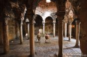 Travel photography:Inside the old Arabic Baths in Palma, Spain
