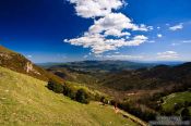 Travel photography:View from the Taga mountain onto Catalonia, Spain
