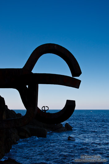 Peine del viento sculptures by Eduardo Chillida at the foot of the Igeldo mountain in San Sebastian