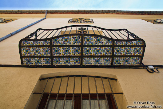 Typical balcony with tiles in Valencia