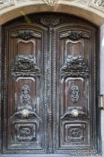 Travel photography:Wooden door in Valencia, Spain