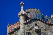Travel photography:Roof detail of Casa Batlló in Barcelona, Spain
