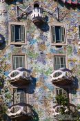 Travel photography:Facade of the Casa Batlló in Barcelona, Spain