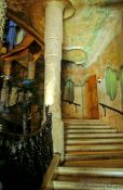 Travel photography:Stairway in Casa Pedrera in Barcelona, Spain