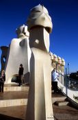 Travel photography:On top of Casa Pedrera in Barcelona, Spain