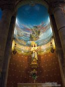 Travel photography:Inside Barcelona´s Sagrat Cor church atop the Tibidabo mountain, Spain