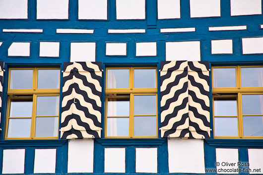 Facade of a half-timbered house in Sankt Gallen