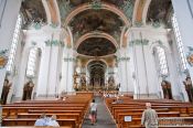 Travel photography:The Stiftskirche church in Sankt Gallen , Switzerland