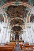 Travel photography:Inside the Stiftskirche church in Sankt Gallen , Switzerland