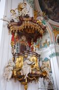 Travel photography:Pulpit inside the Sankt Gallen Stiftskirche church, Switzerland