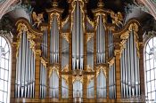 Travel photography:Organ in the Sankt Gallen Stiftskirche church, Switzerland
