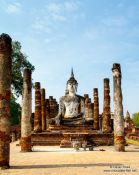 Travel photography:Giant Buddha at the Sukhothai temple complex, Thailand
