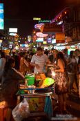 Travel photography:Pat Thai noodle seller on Bangkok´s Khao San Road , Thailand