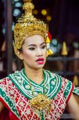 Travel photography:Girl in traditional Thai dance costume, Thailand