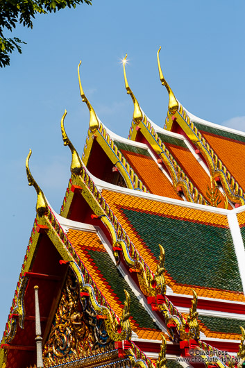 Typical Thai temple architecture at Wat Pho in Bangkok