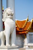 Travel photography:Sculpture at Wat Benchamabophit in Bangkok, Thailand