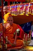 Travel photography:Monk at a festival in Trang, Southern Thailand, Thailand
