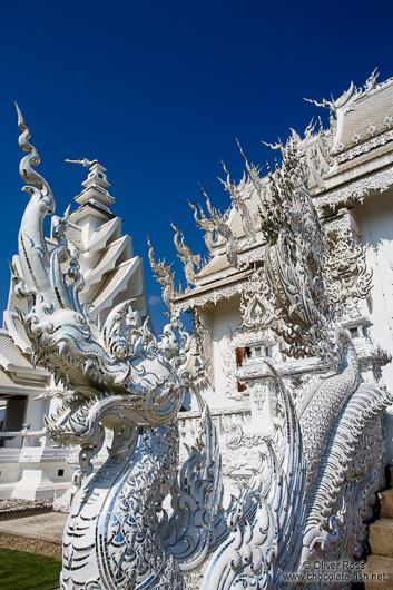 Dragon sculpture at the Chiang Rai Silver Temple
