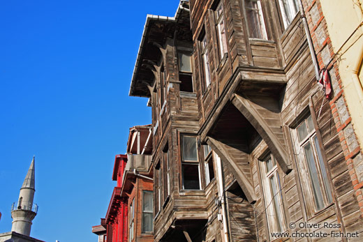 Traditional wooden Ottoman houses in Sultanahmet district