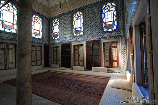 Inside the main library of the Topkapi Palace