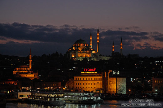 View of Süleymaniye Mosque from the Galata Bridge