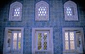Travel photography:Windows of a Topkapi palace building, Turkey